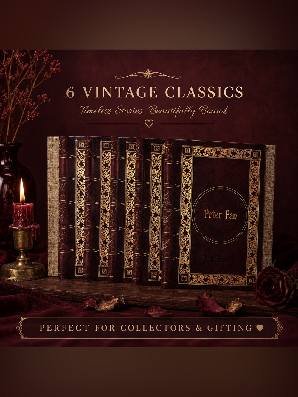 Peter Pan + More Decorative Collectible Book Set